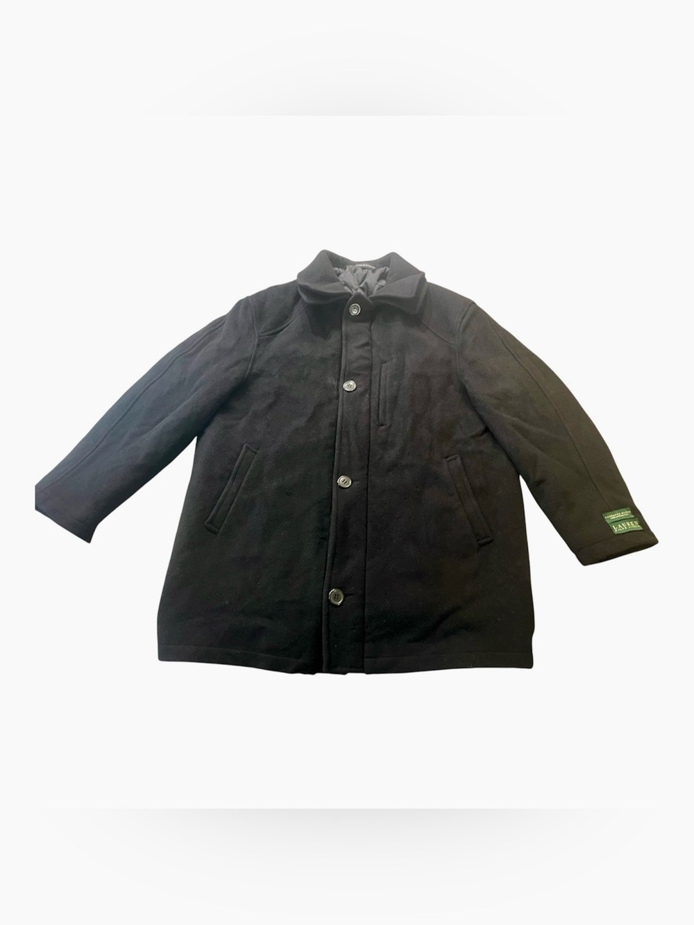 🖤Lauren Ralph Lauren Mens Cashmere Wool Blend Black Quilted Jacket Coat Sz 42 R🖤